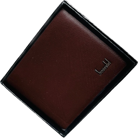 BOGESI | OS | Leather Inner Faux Textured Leather Outer Men’s Bi-Fold Wallet NIB - Picture 1 of 6
